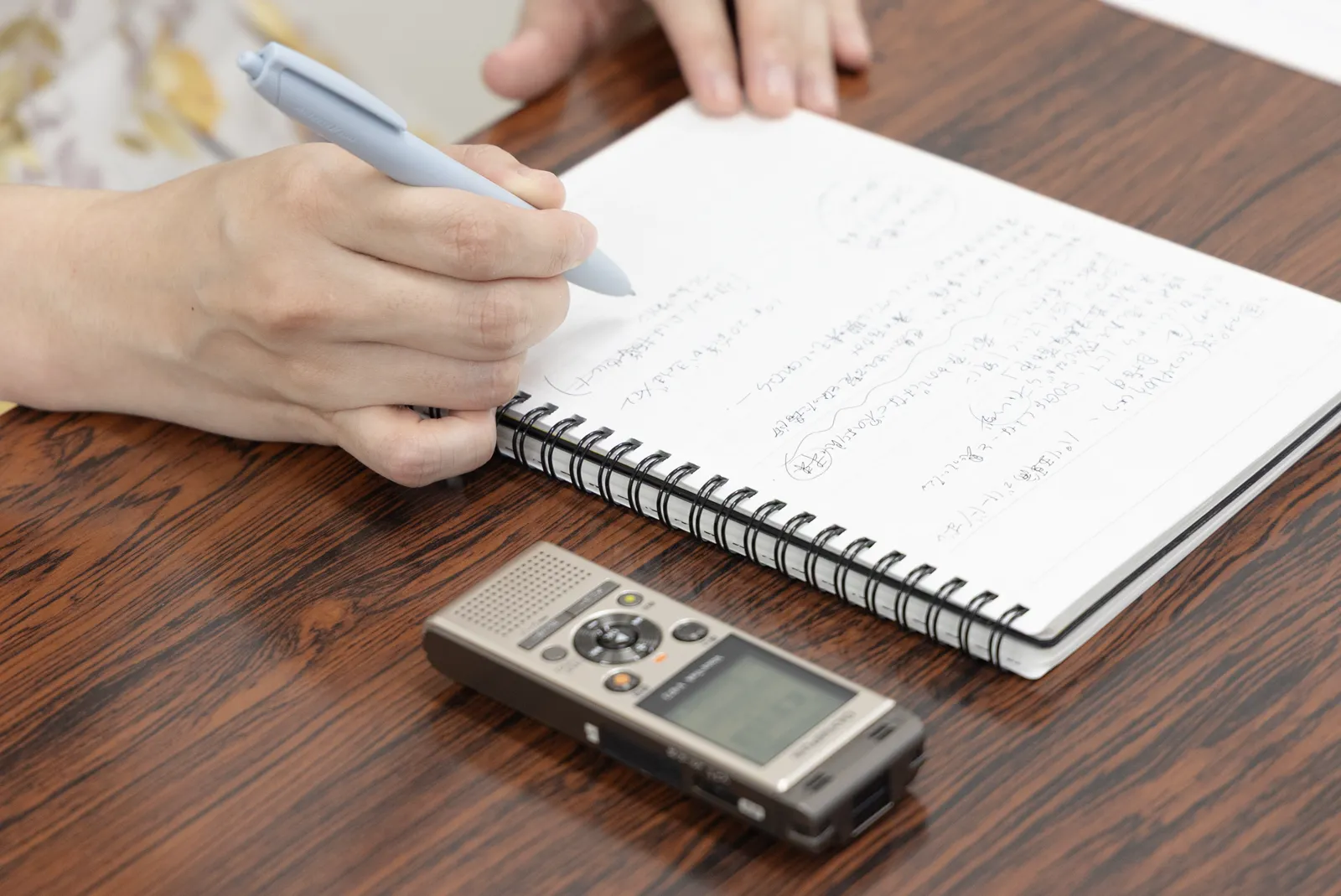 ライティング作業の様子